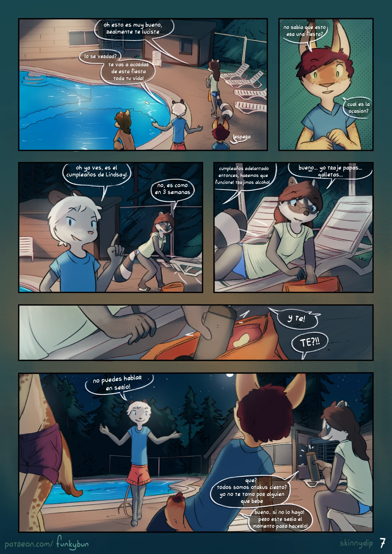 Skinny-dip (Spanish) porn comic picture 8