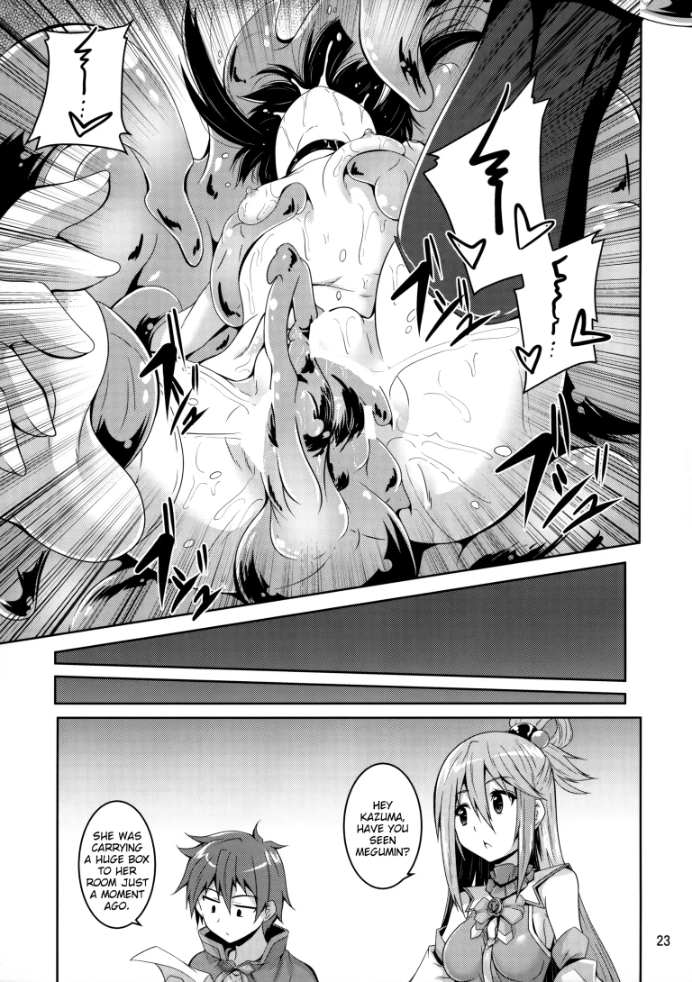 Slime immersed Megumin! porn comic picture 20