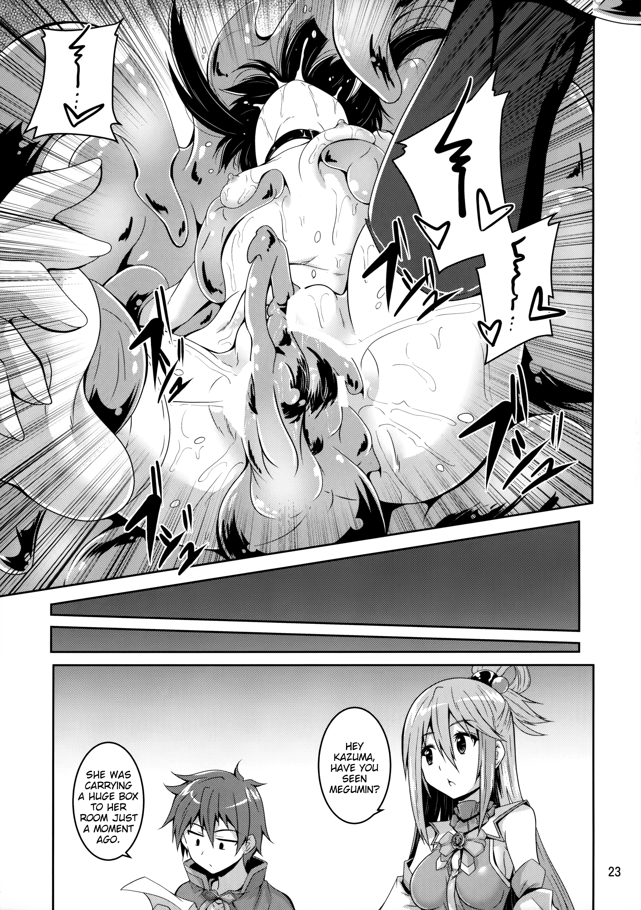 Slime immersed Megumin! porn comic picture 20