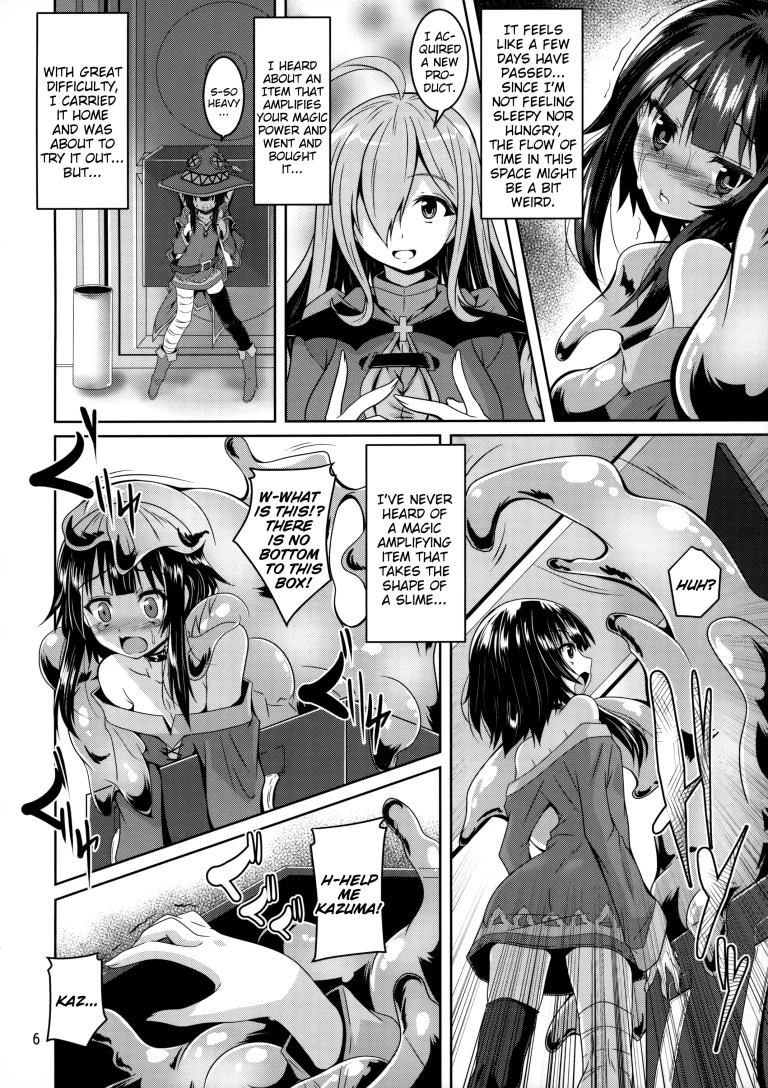 Slime immersed Megumin! porn comic picture 3