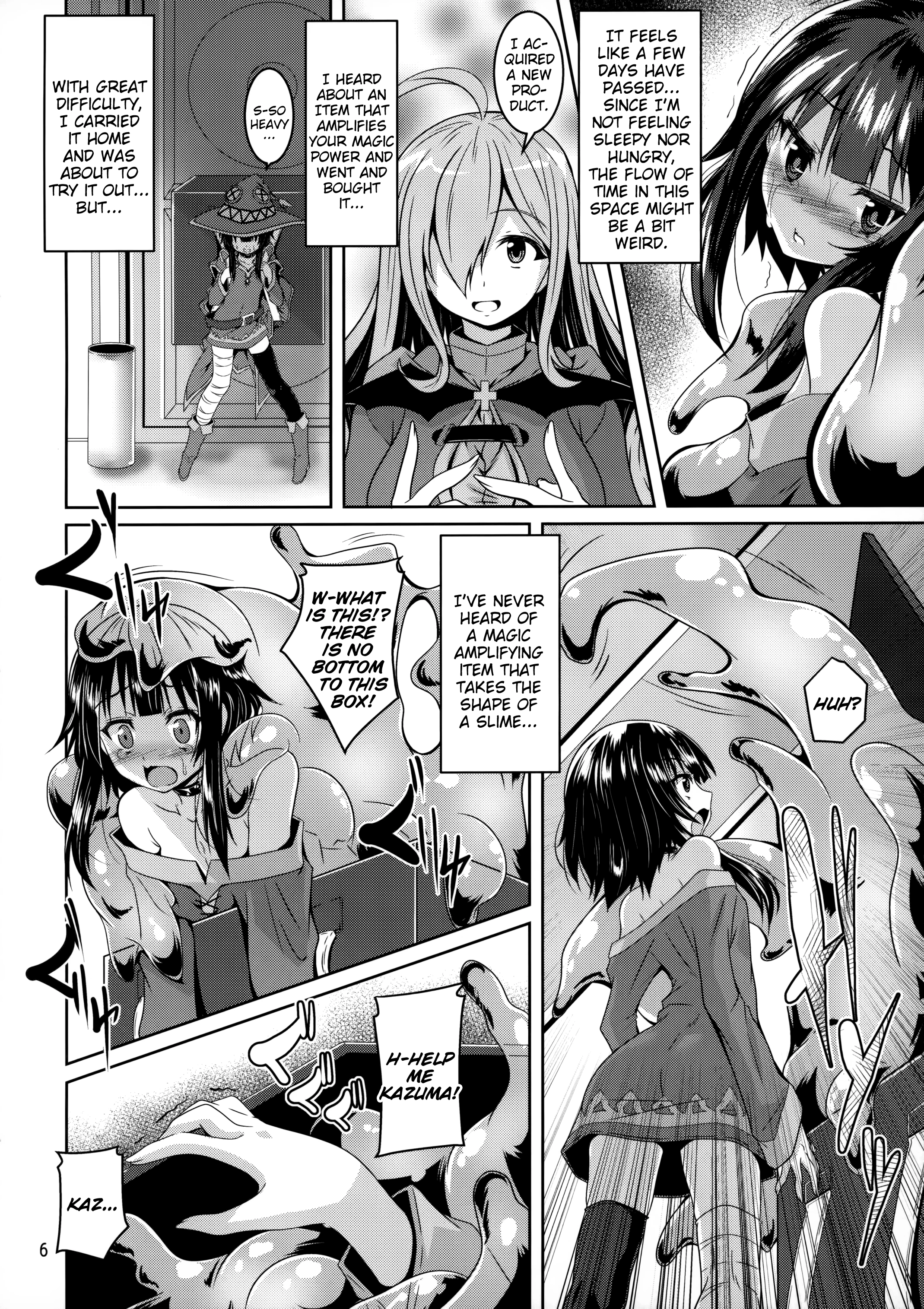 Slime immersed Megumin! porn comic picture 3