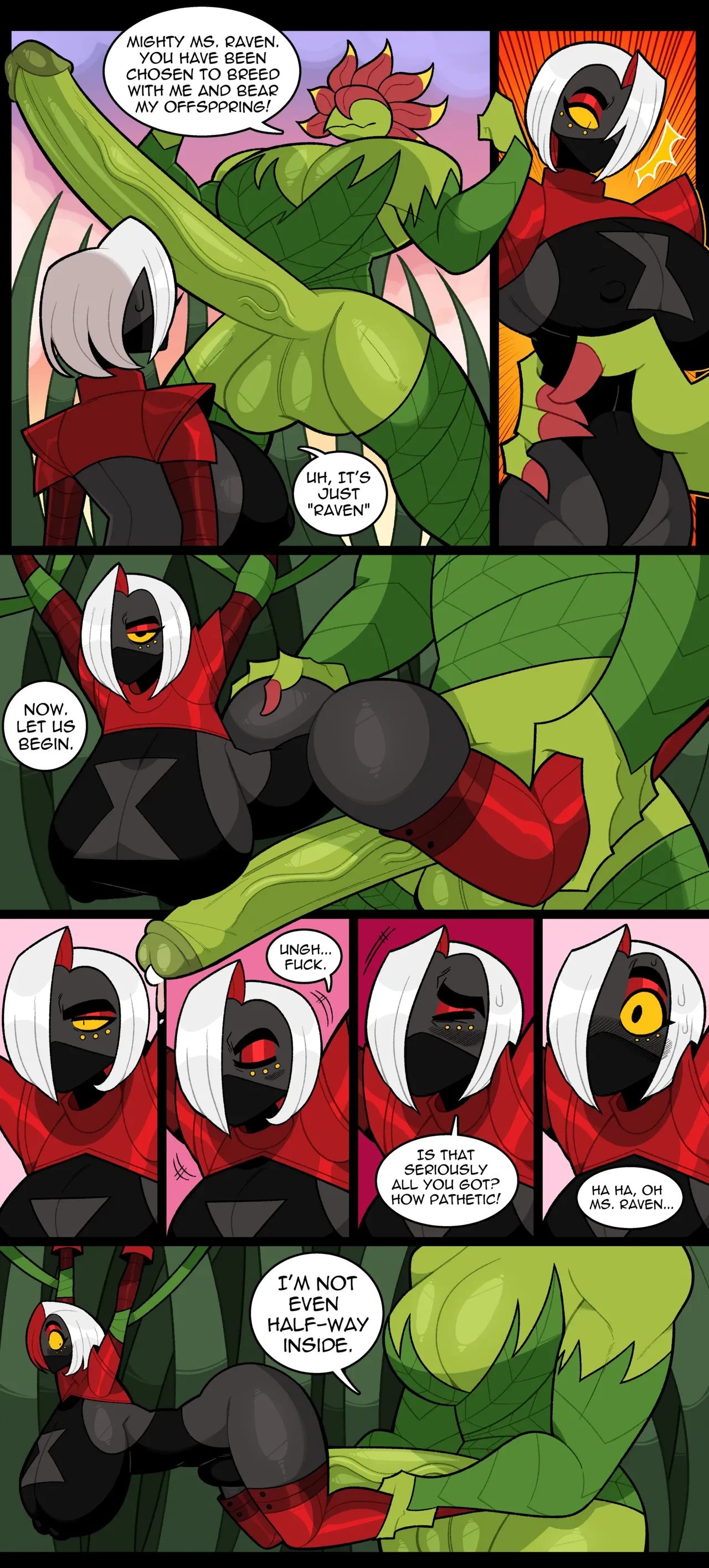 Spider and Plant porn comic picture 1