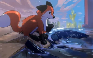 Squid and fox porn comic picture 1
