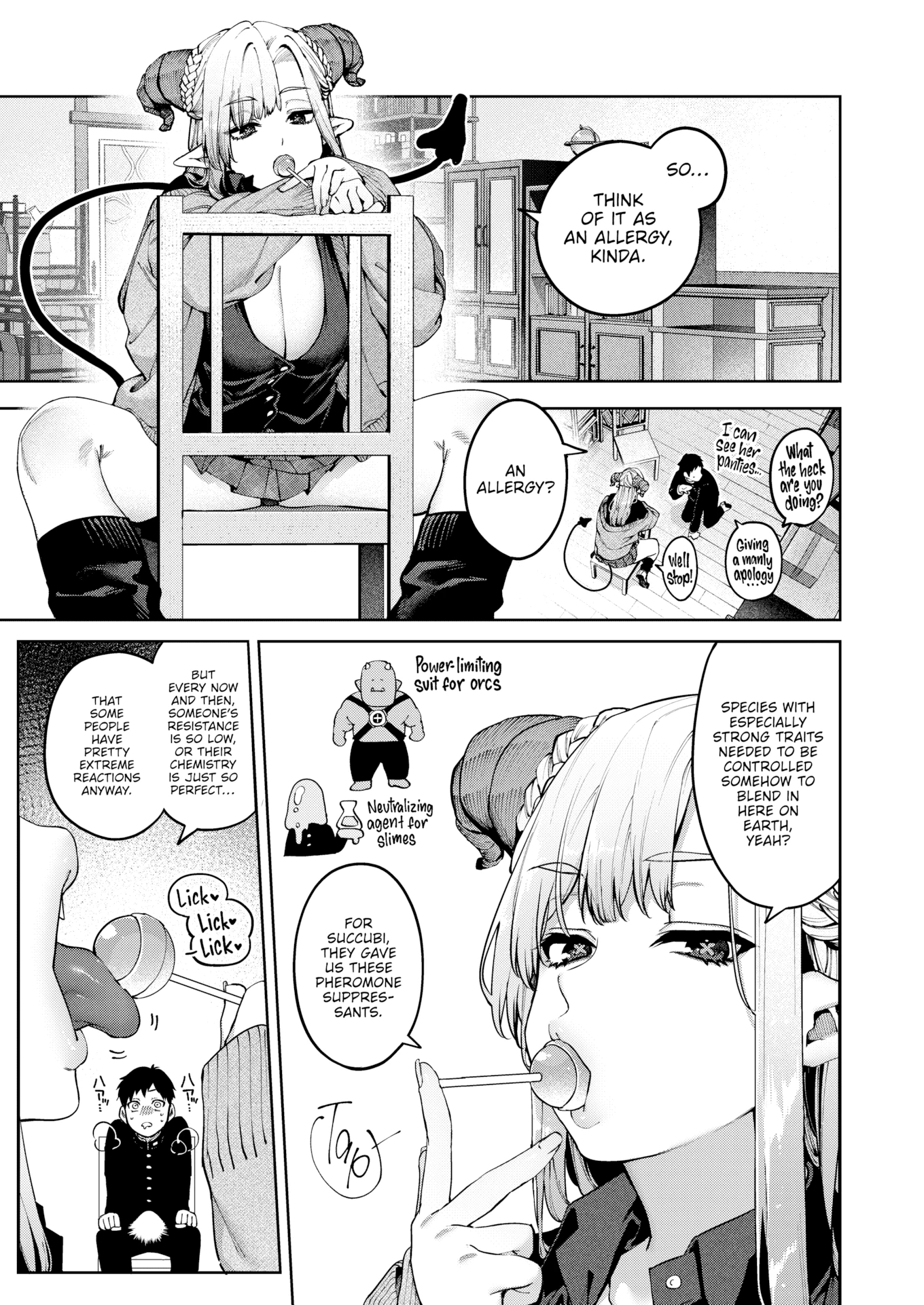 Succu-Gyaru Allergy! porn comic picture 5