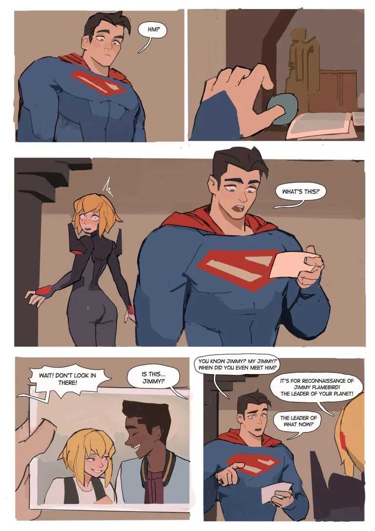 Supergirl x Jimmy porn comic picture 1