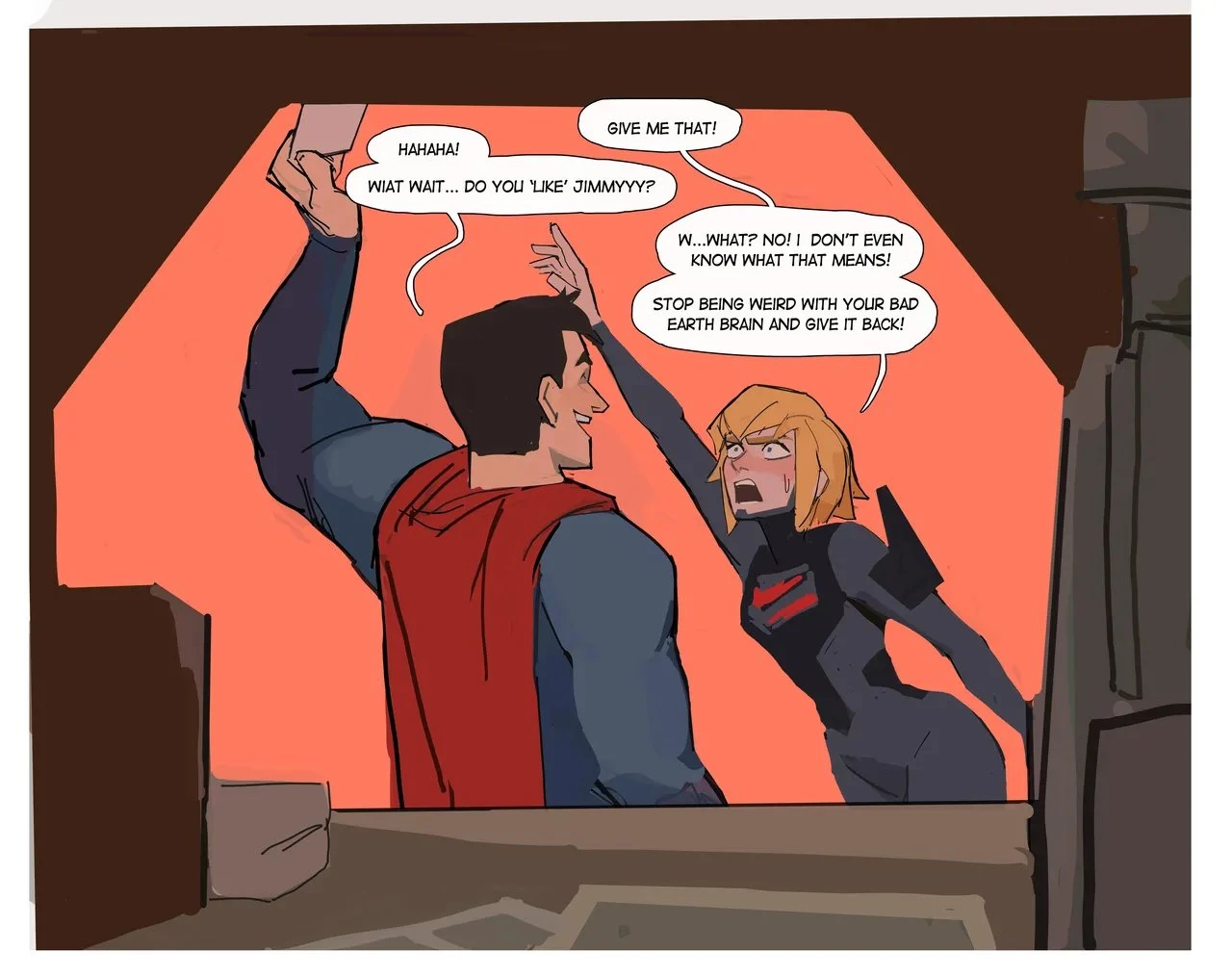Supergirl x Jimmy porn comic picture 2
