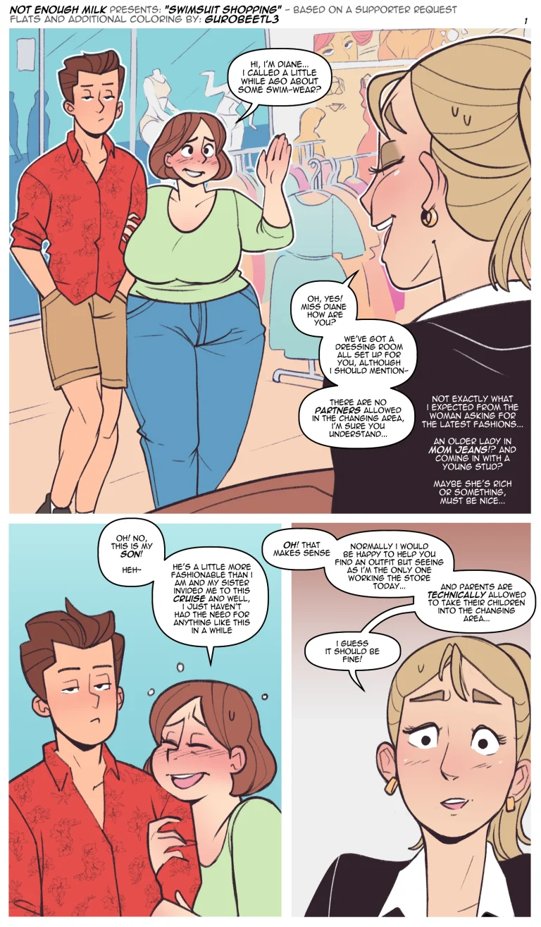 Swimsuit Shopping porn comic picture 1