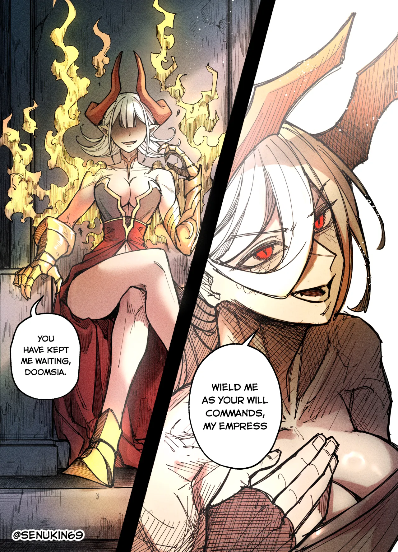 The Cleric and The Horned Warrior - Doomsia's Healing Sessions porn comic picture 17