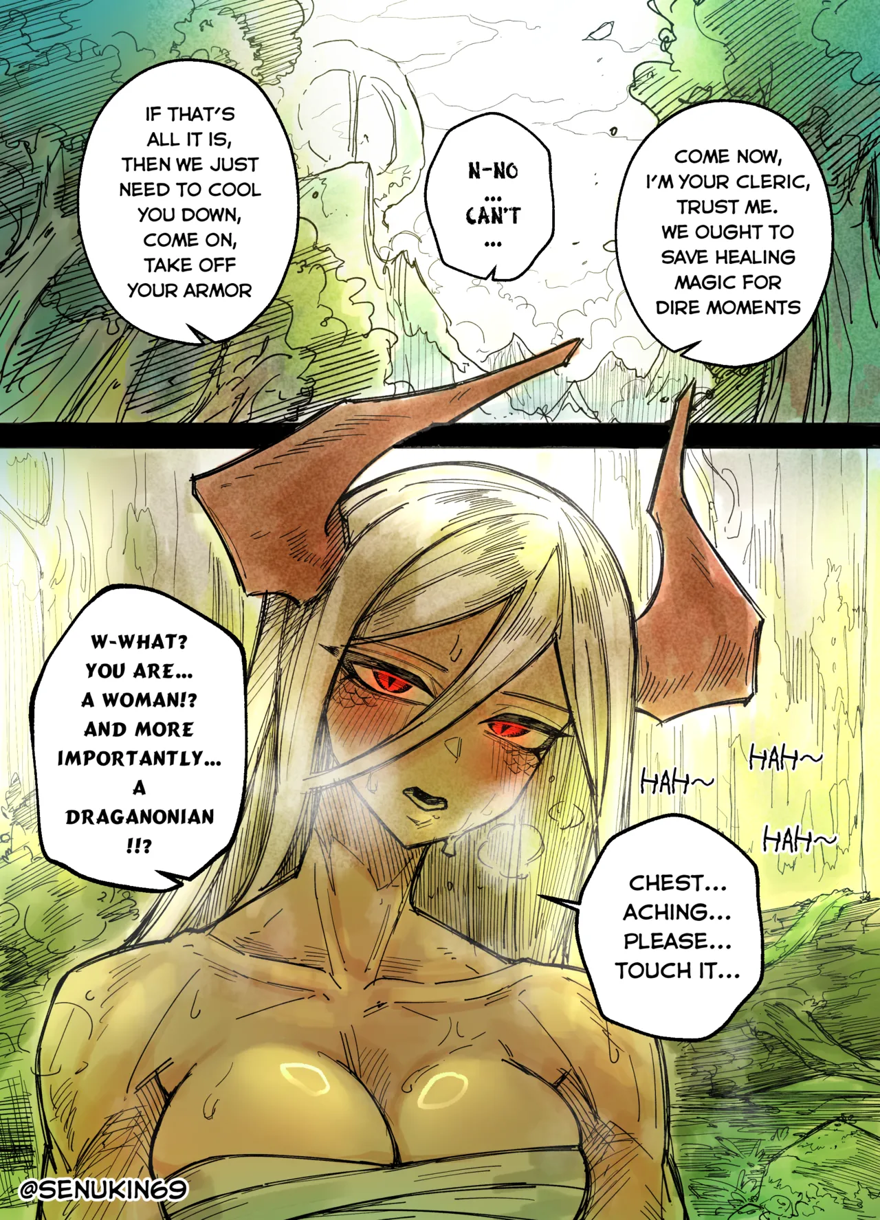 The Cleric and The Horned Warrior - Doomsia's Healing Sessions porn comic picture 2