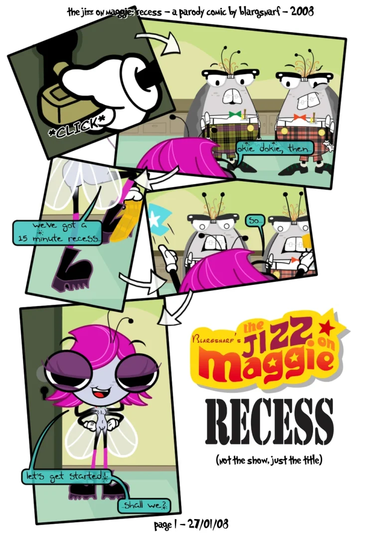 The Jizz on Maggie: Recess porn comic picture 1