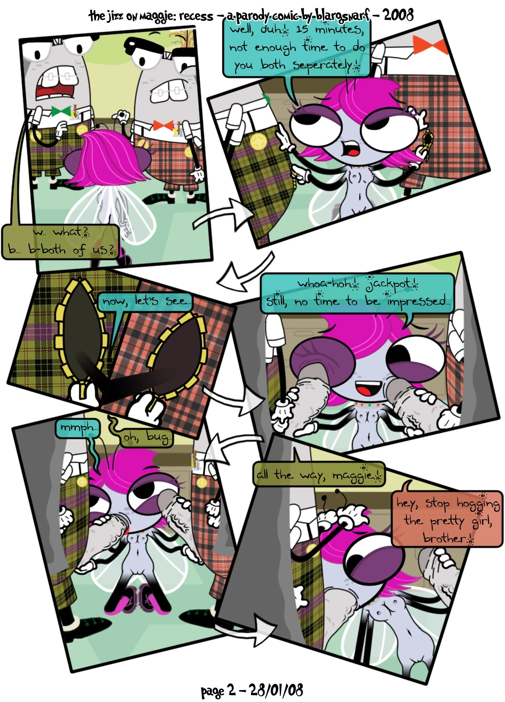The Jizz on Maggie: Recess porn comic picture 2