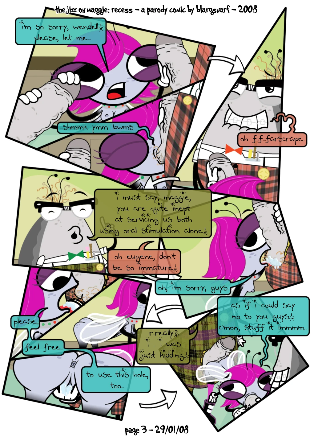 The Jizz on Maggie: Recess porn comic picture 3