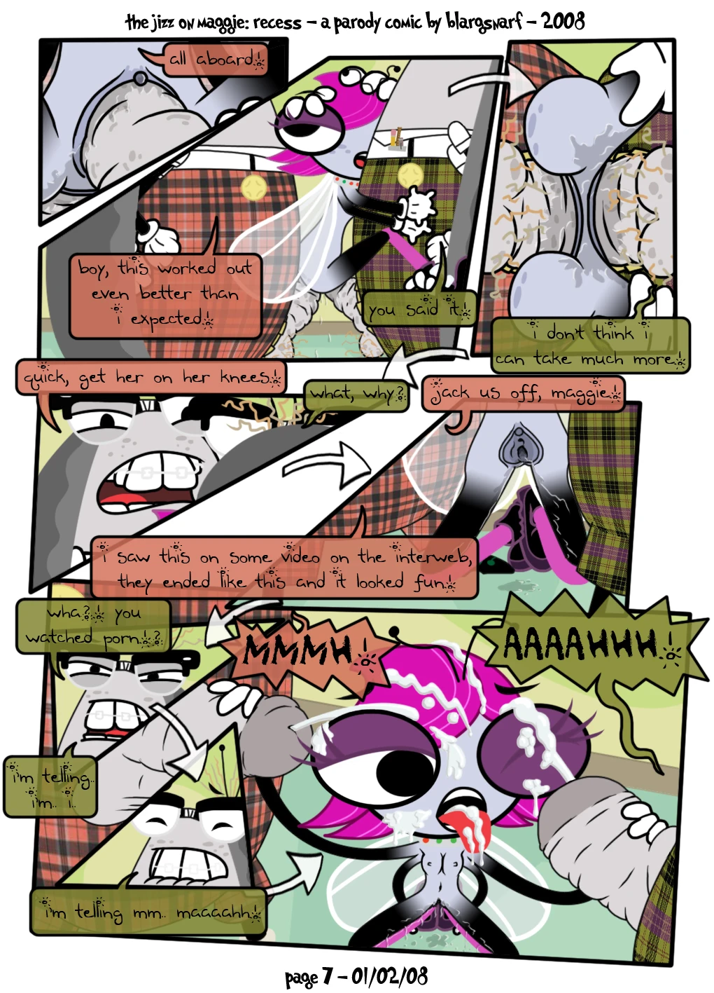 The Jizz on Maggie: Recess porn comic picture 7