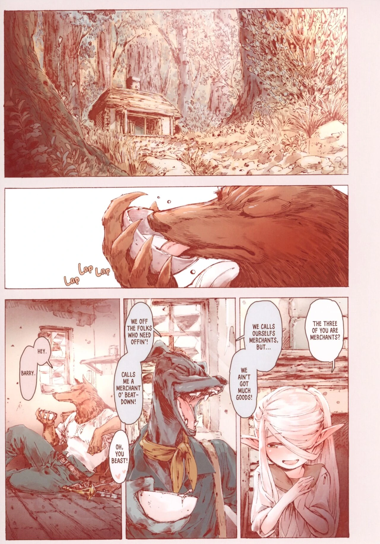 The Little Elf and the Savage Beastmen porn comic picture 12