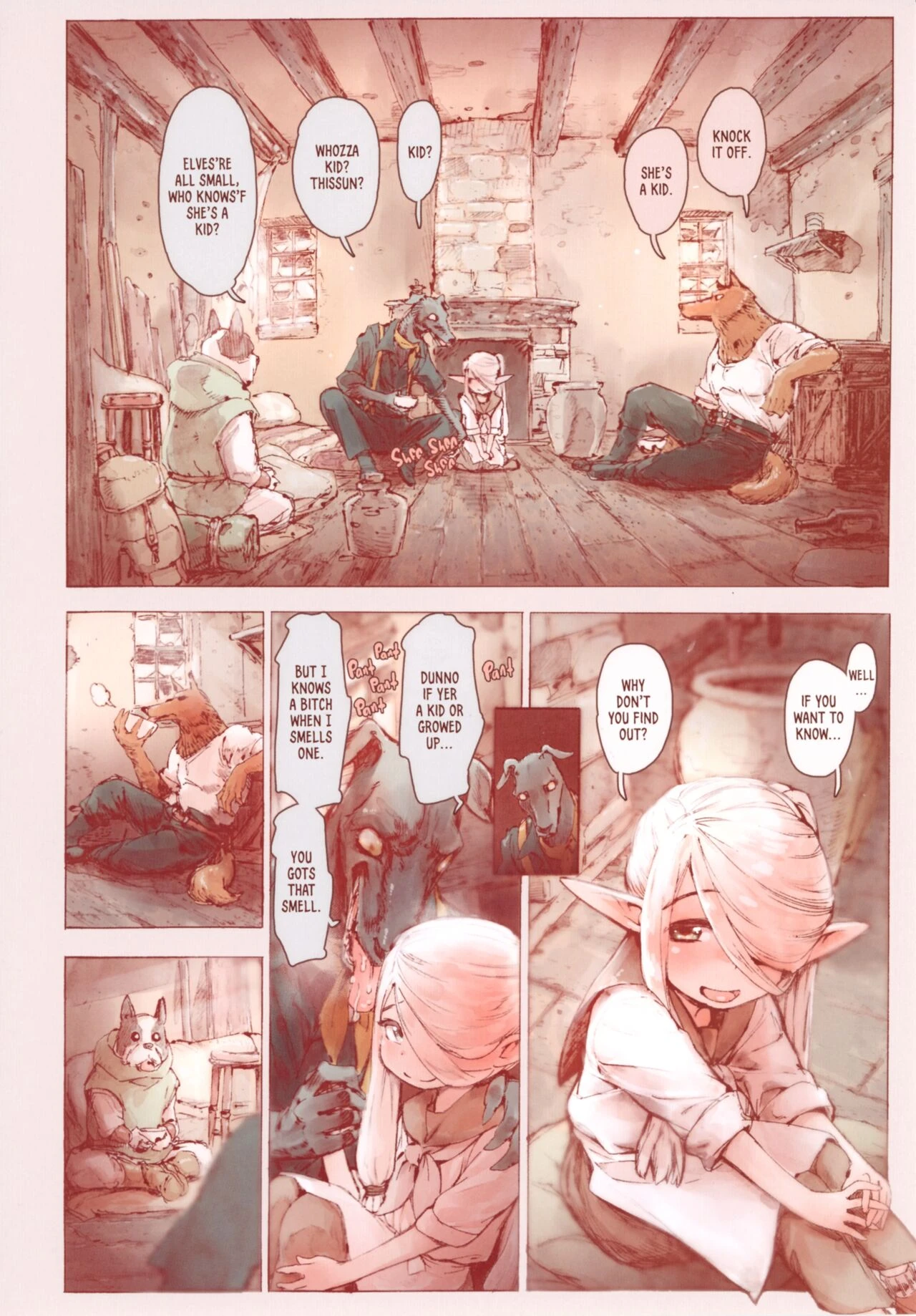 The Little Elf and the Savage Beastmen porn comic picture 13