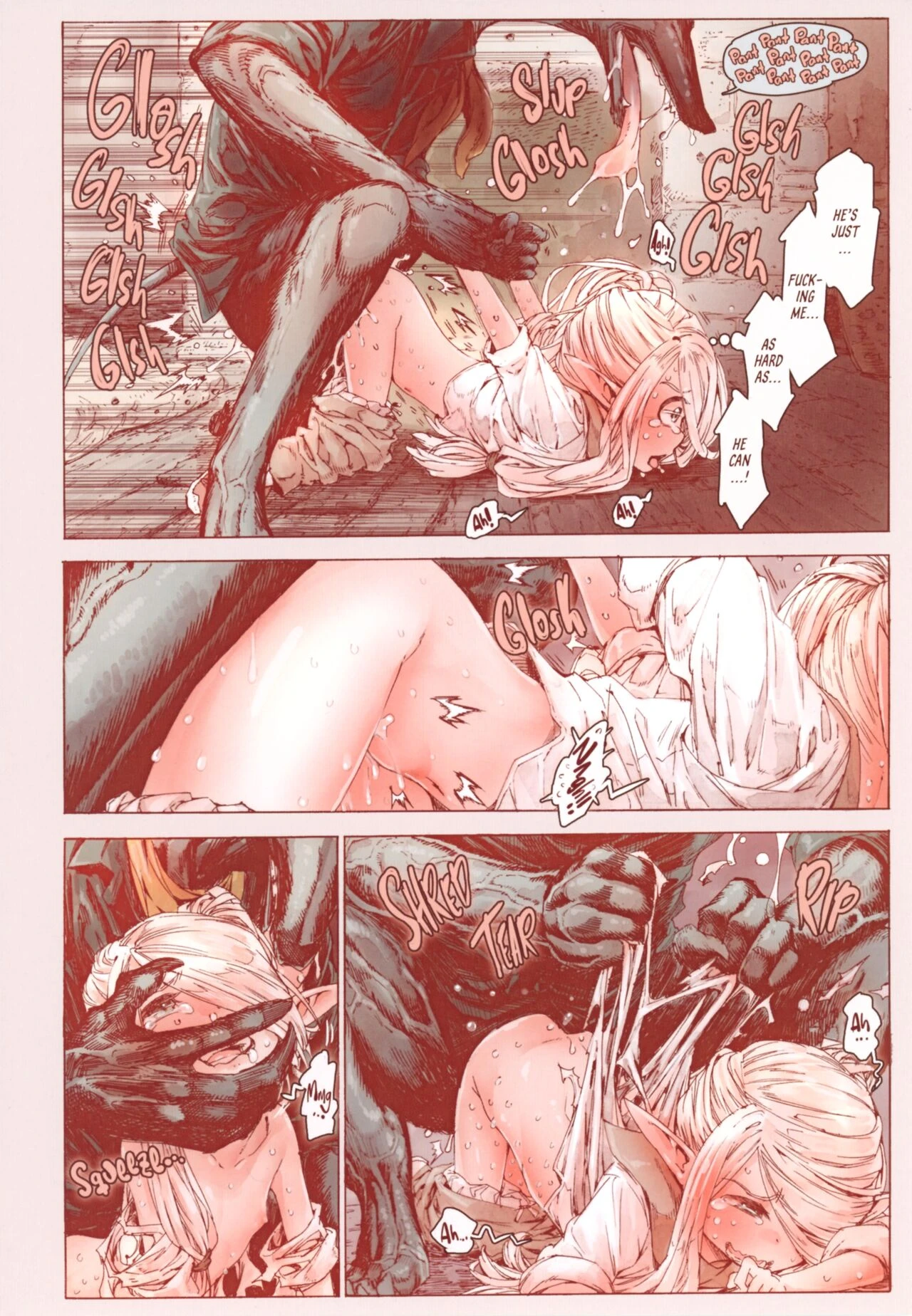 The Little Elf and the Savage Beastmen porn comic picture 17