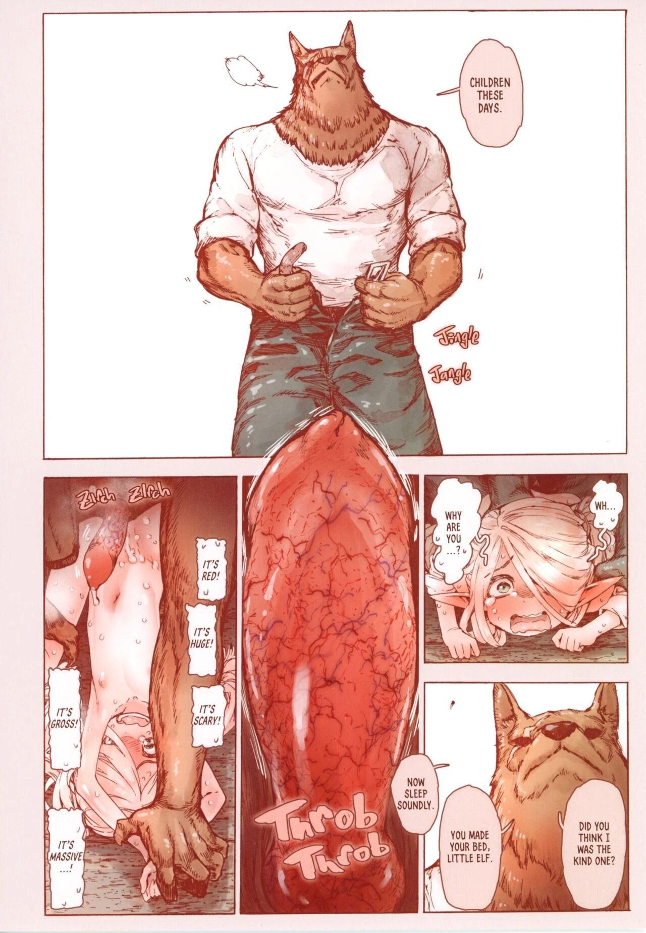 The Little Elf and the Savage Beastmen porn comic picture 23