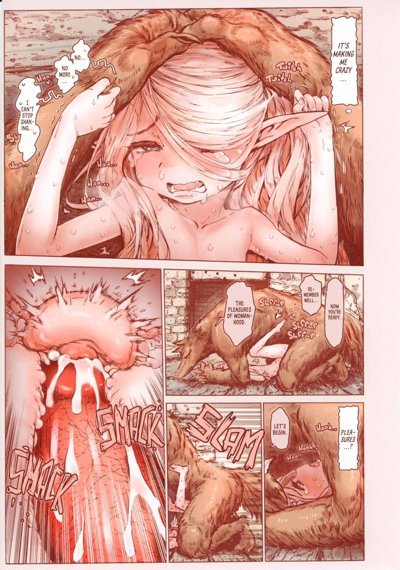 The Little Elf and the Savage Beastmen porn comic picture 28