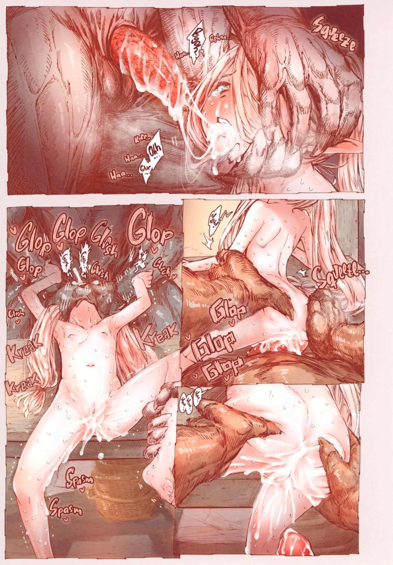 The Little Elf and the Savage Beastmen porn comic picture 37
