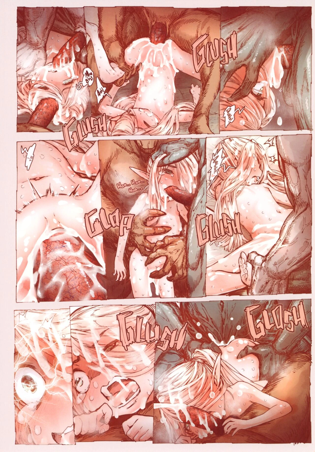 The Little Elf and the Savage Beastmen porn comic picture 38