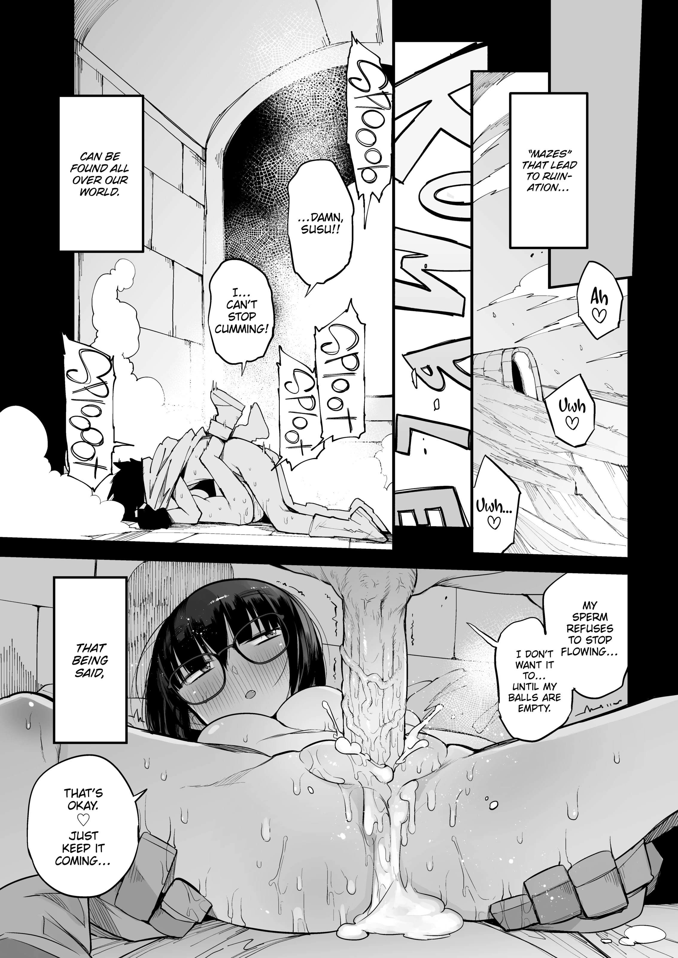The S-Tier Slut Stats of a Girl Too Plain to Challenge the Milking Dungeon porn comic picture 42