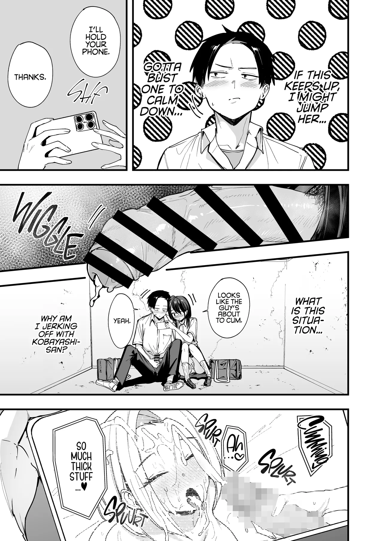 The Story About Masturbating Together With the Friend Who Sits Next to Me porn comic picture 19