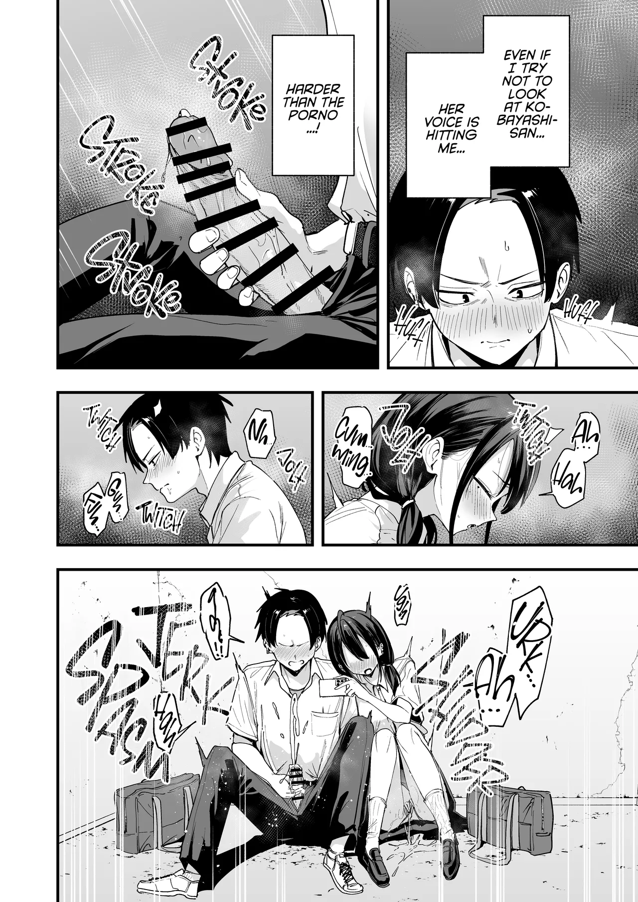 The Story About Masturbating Together With the Friend Who Sits Next to Me porn comic picture 22