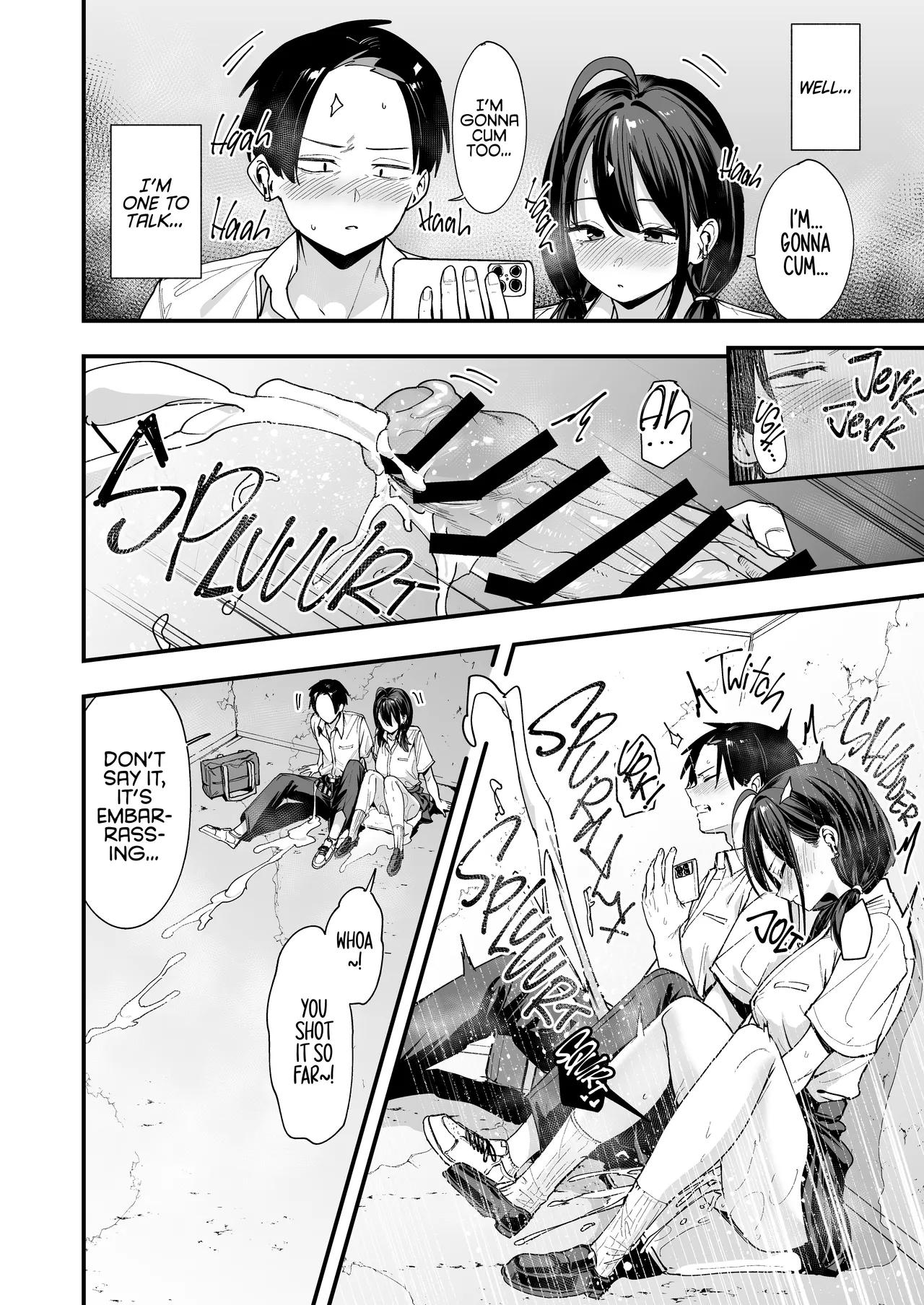 The Story About Masturbating Together With the Friend Who Sits Next to Me porn comic picture 28