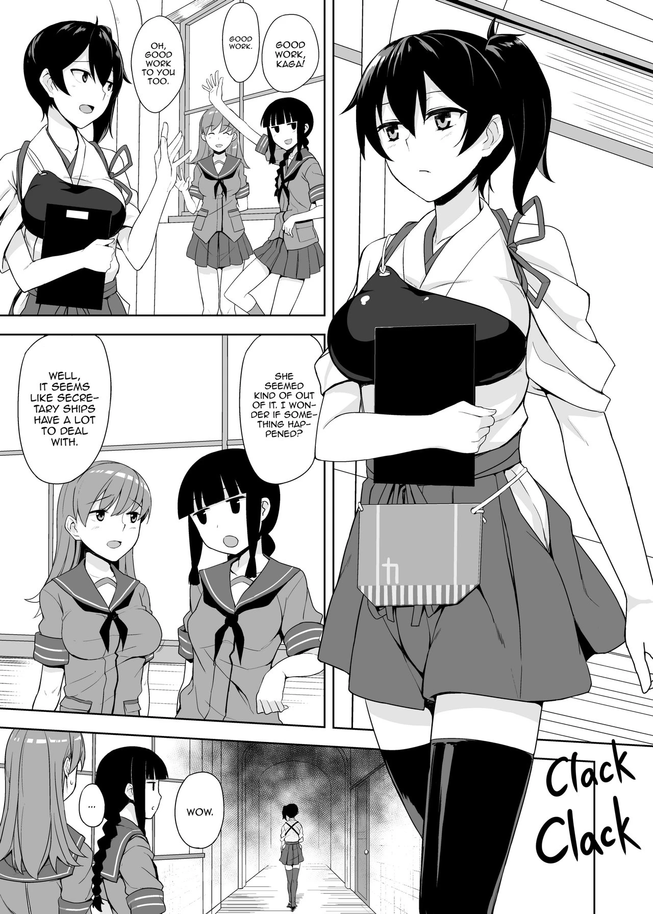 The Worries of Secretary Ship Kaga porn comic picture 3