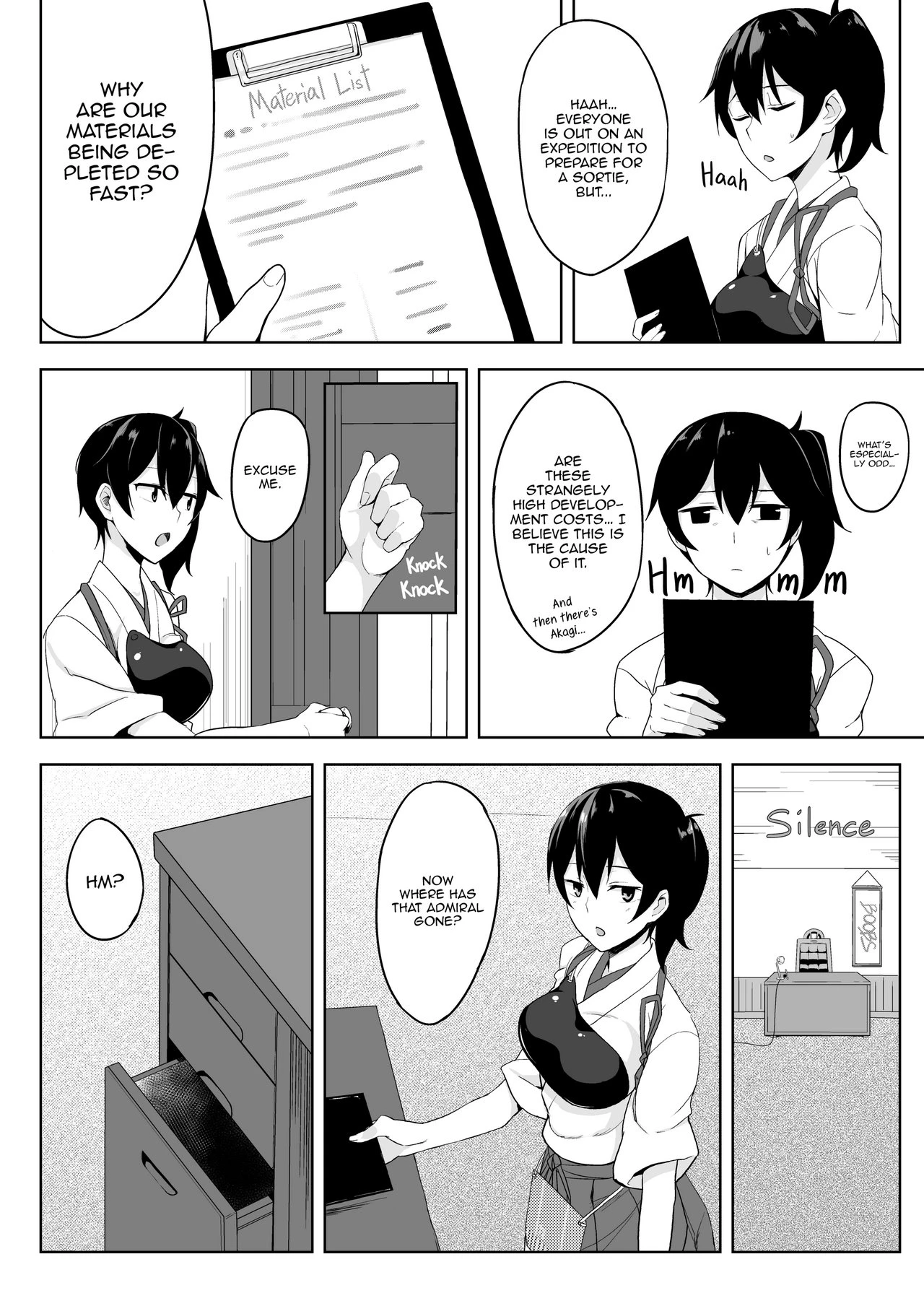 The Worries of Secretary Ship Kaga porn comic picture 4