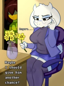Toriel X Kris porn comic picture 1