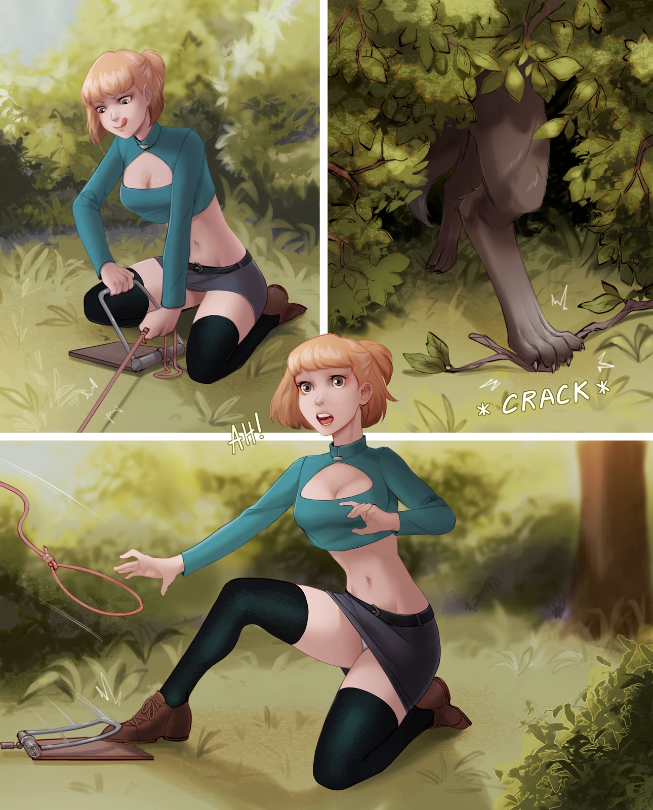 Trouble in the forest porn comic picture 1