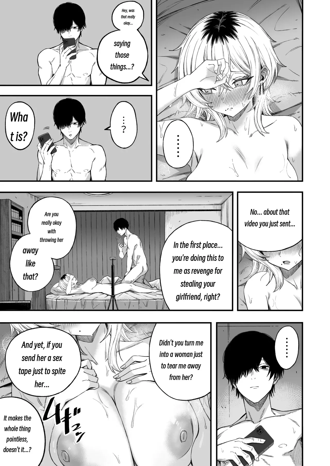 Turning a Cuckolder into a Girl - 寝取り男をメスにする porn comic picture 60