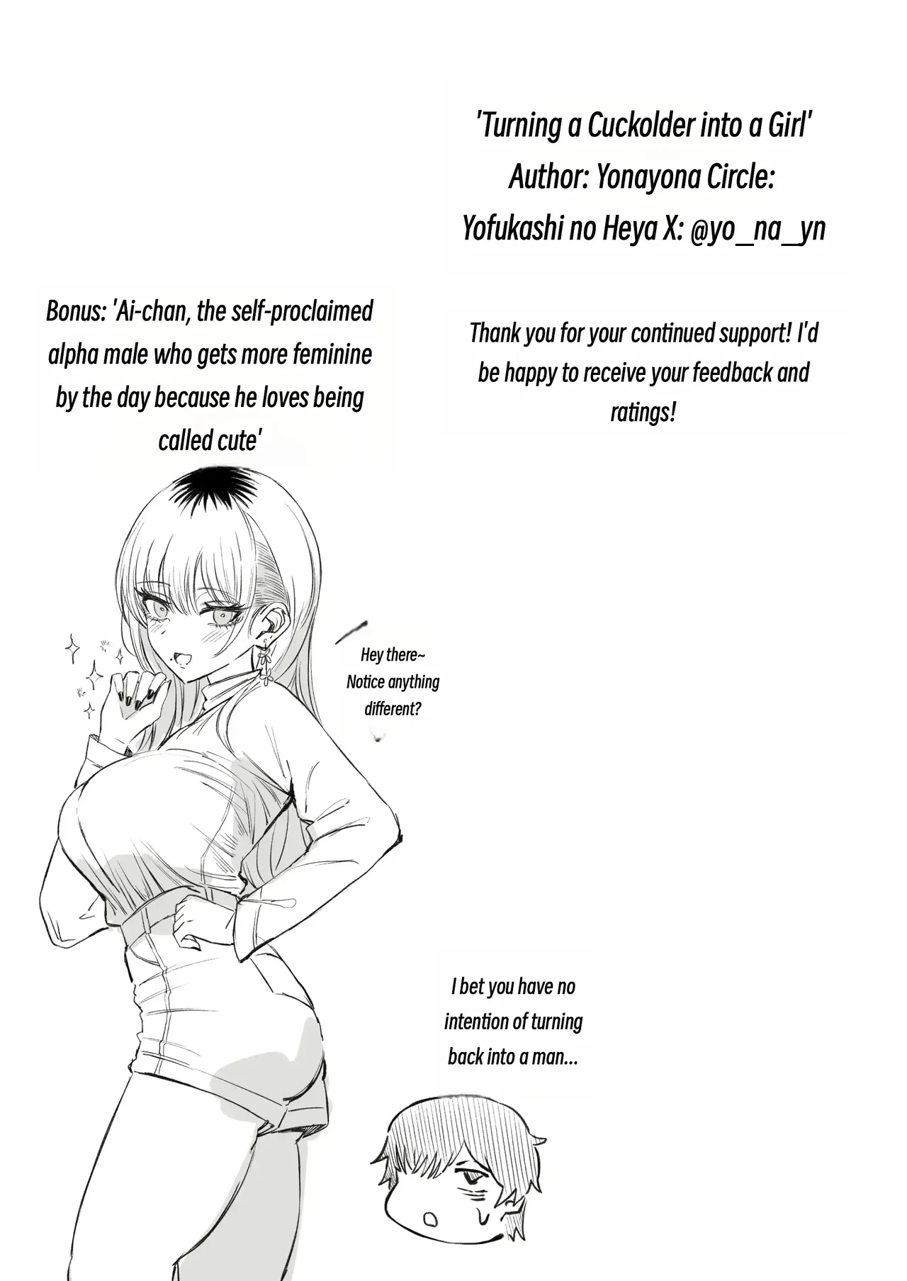 Turning a Cuckolder into a Girl - 寝取り男をメスにする porn comic picture 84