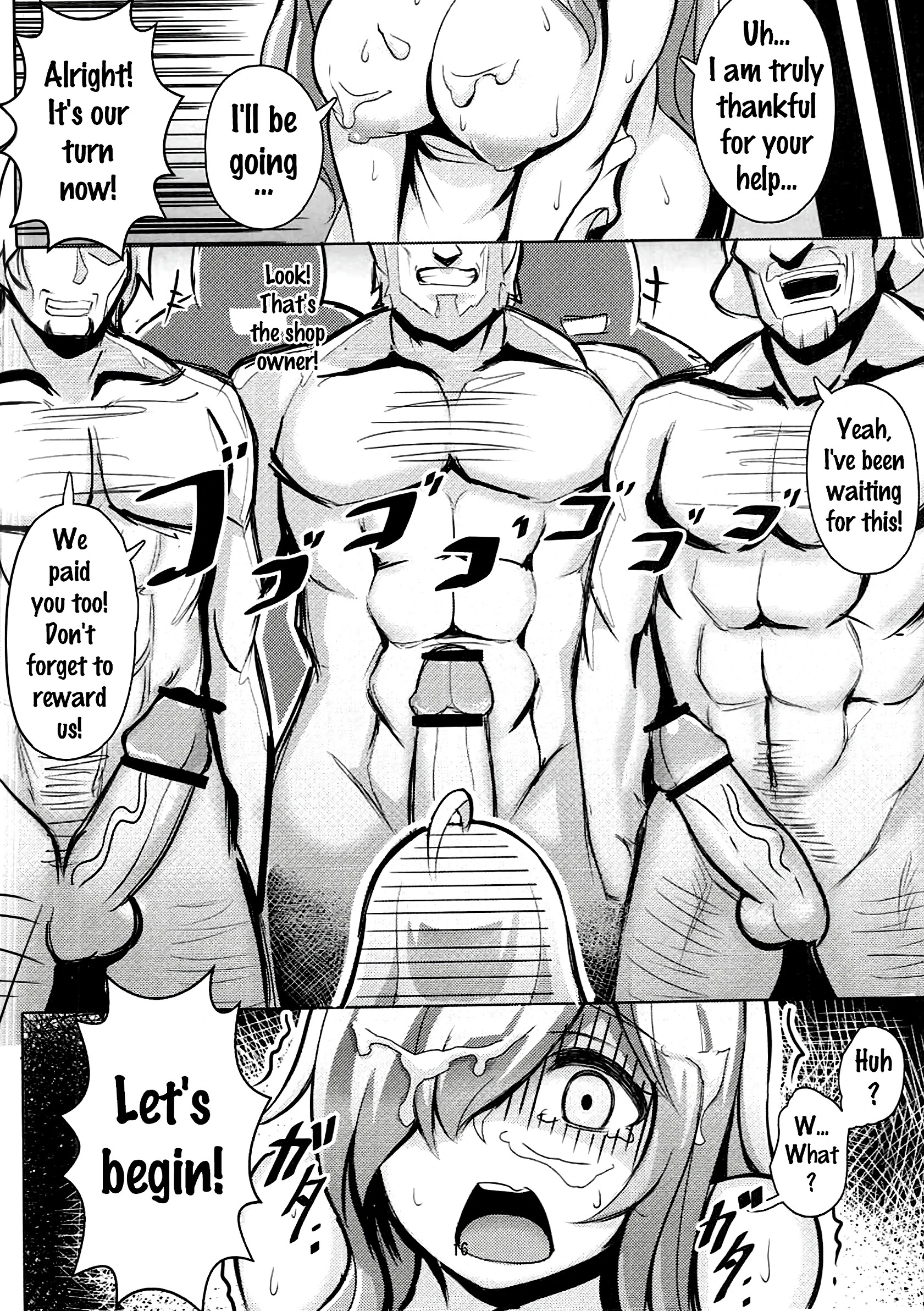 Turning This Poor Shopkeeper Into Sex Goods! porn comic picture 15