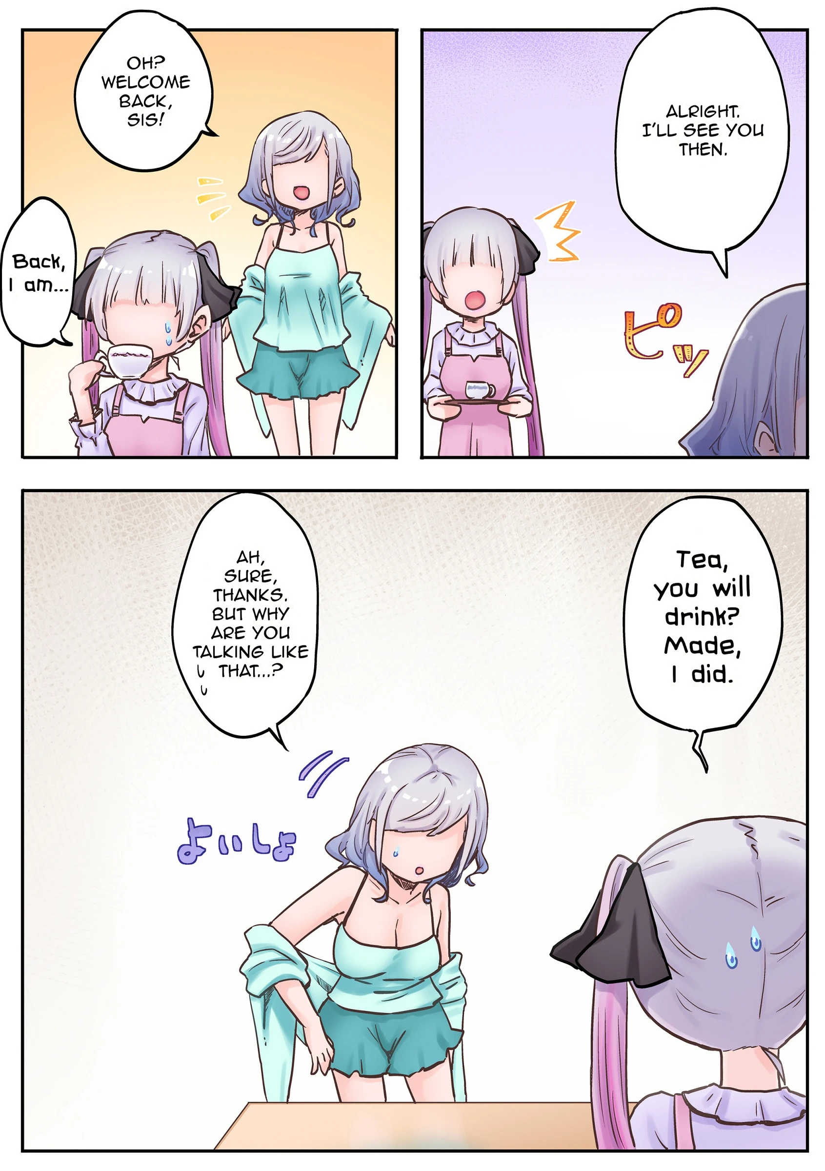 Twin Sisters' Yuri Life 2 porn comic picture 7