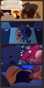 Two friends One bed porn comic picture 1