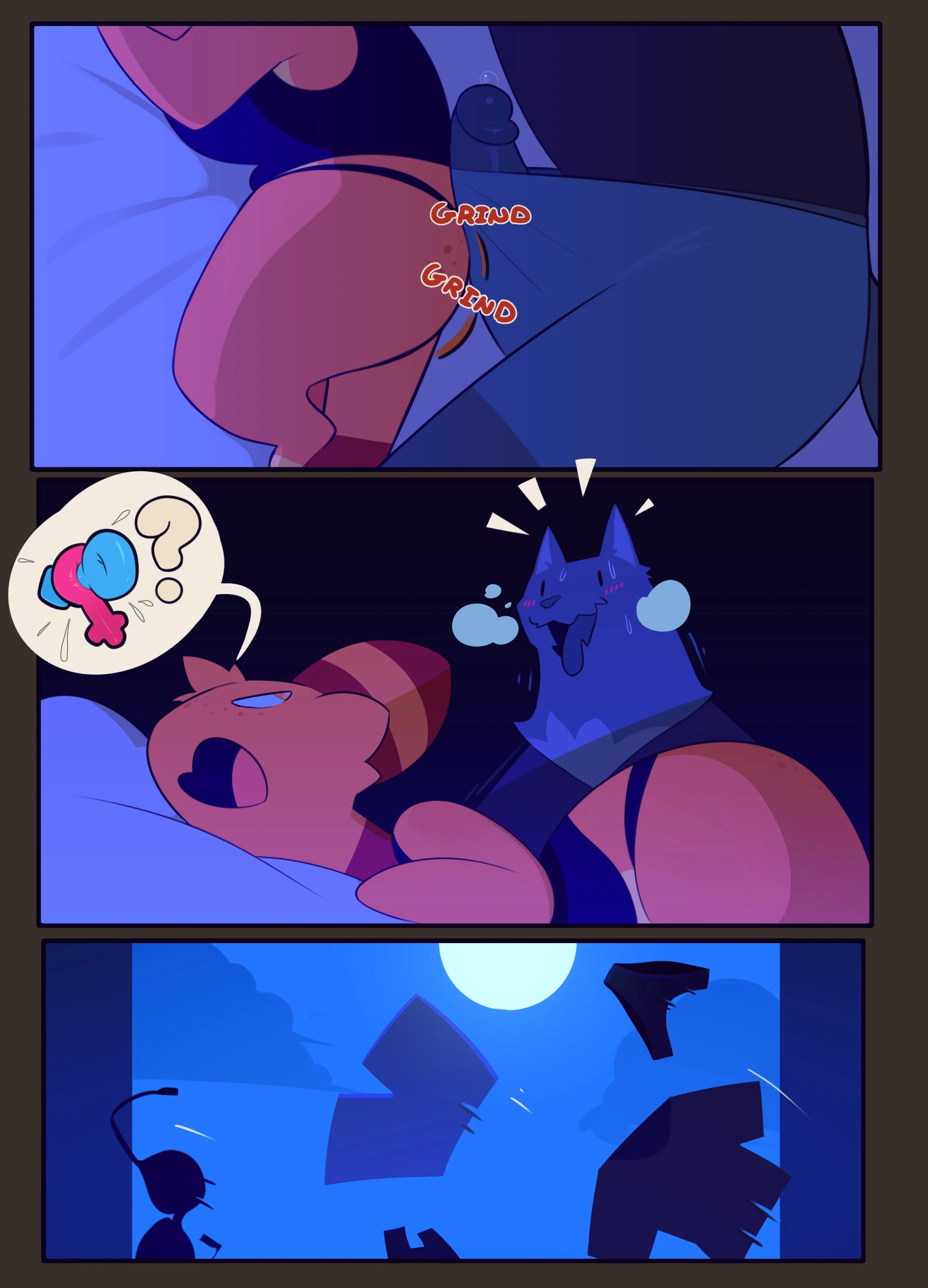Two friends One bed porn comic picture 2