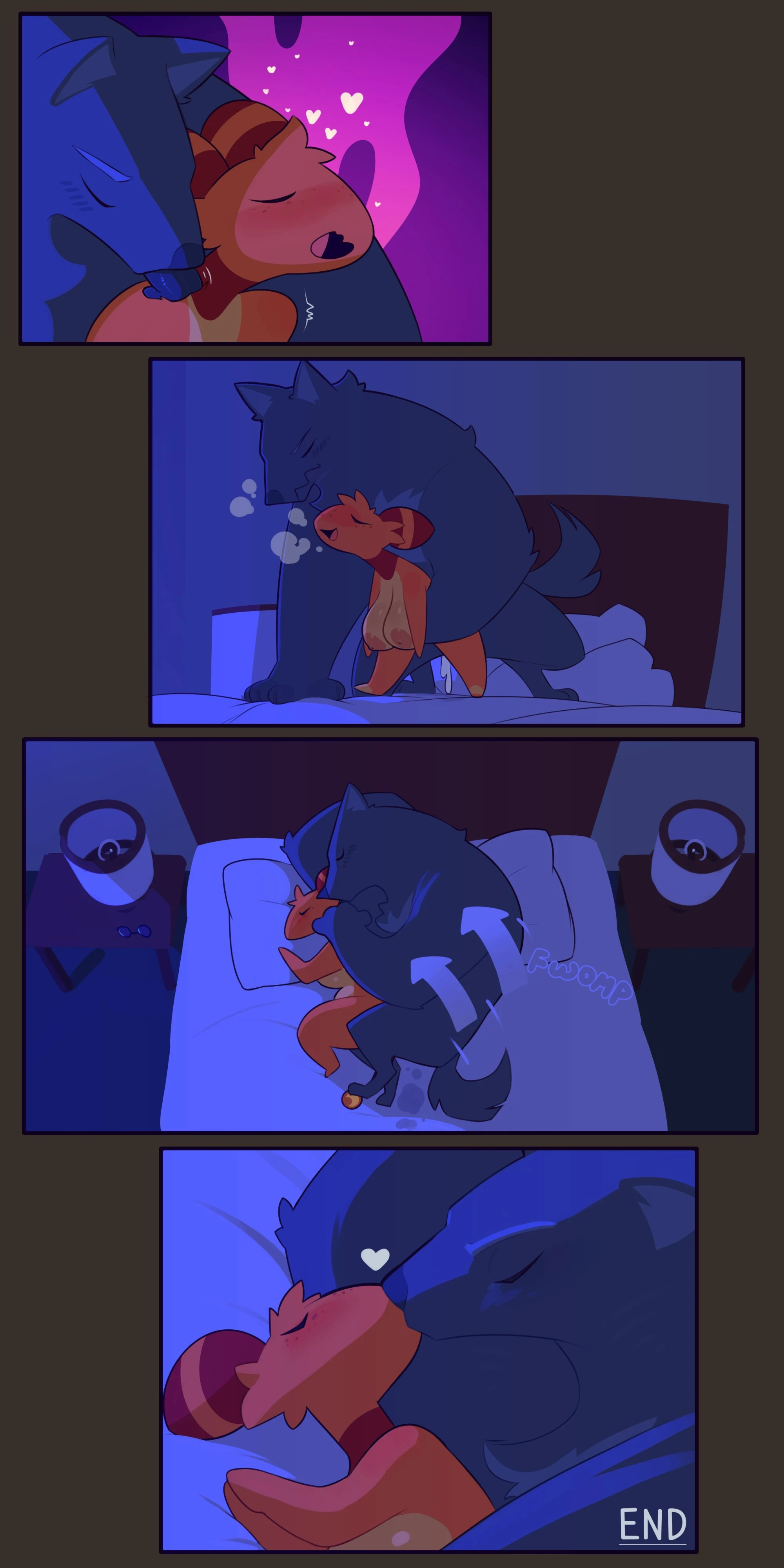 Two friends One bed porn comic picture 7