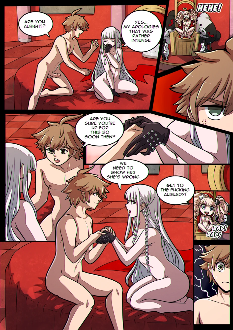 Ultimate Battle: Hope vs Despair: Makoto's Hopeful Romance porn comic picture 6