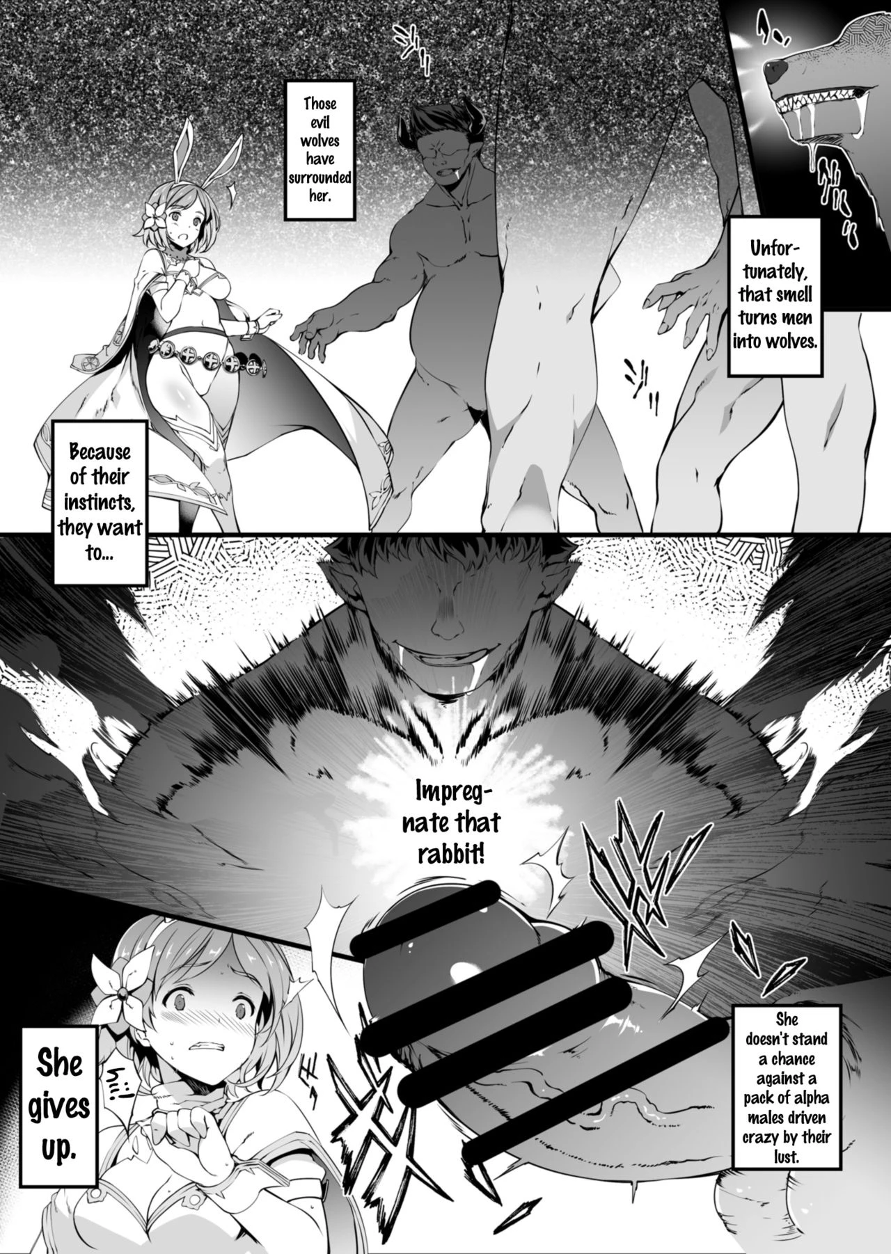 Usagi wa Ookami-tachi ni Taberarete Shimaimashita porn comic picture 3