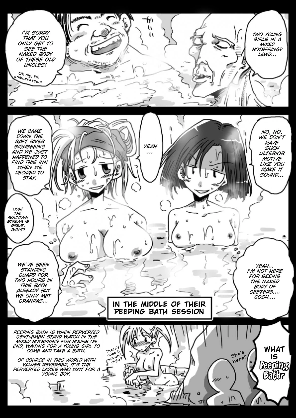World of Reversed Gender Roles 3: Mixed Bathing Hot Springs porn comic picture 5