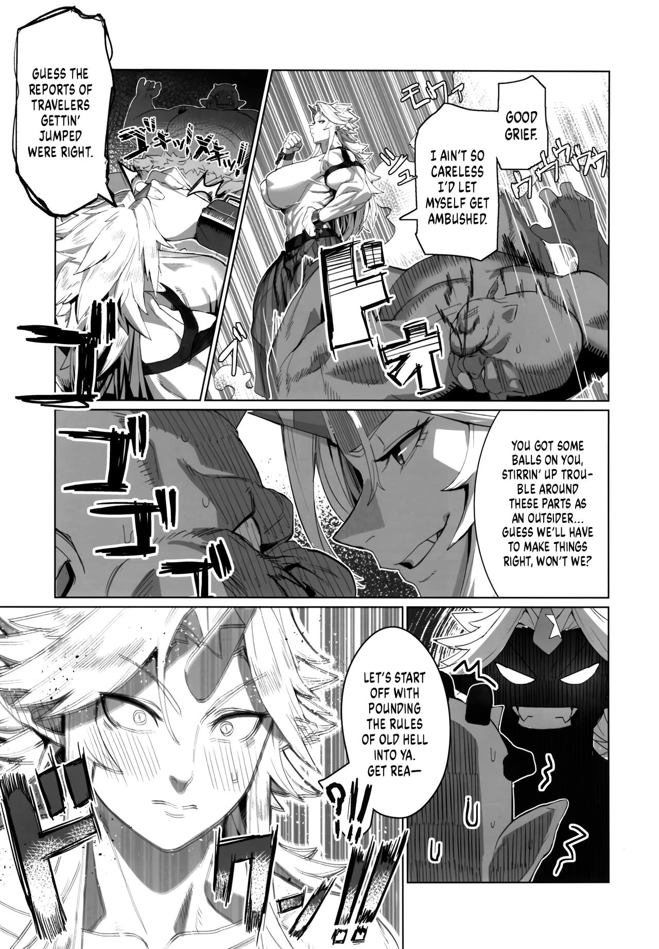 Yuugi and an Orc Locked in Battle porn comic picture 7