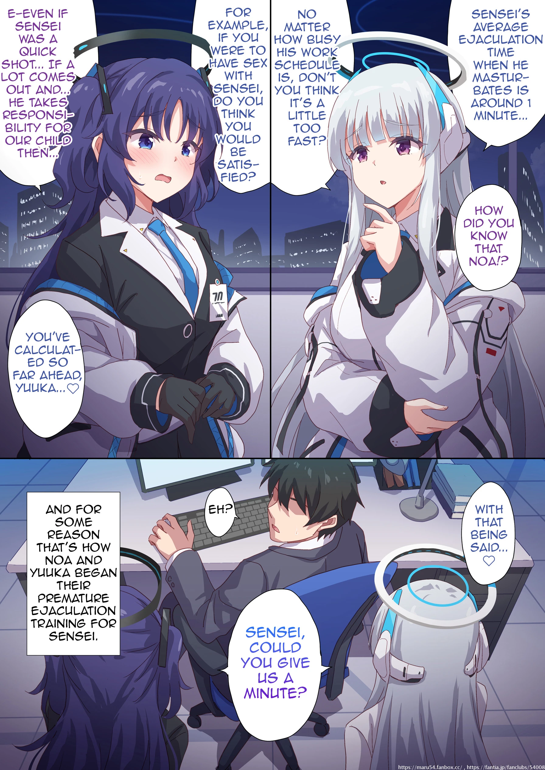 Yuuka to Noa ni Shiboritorareru! porn comic picture 2