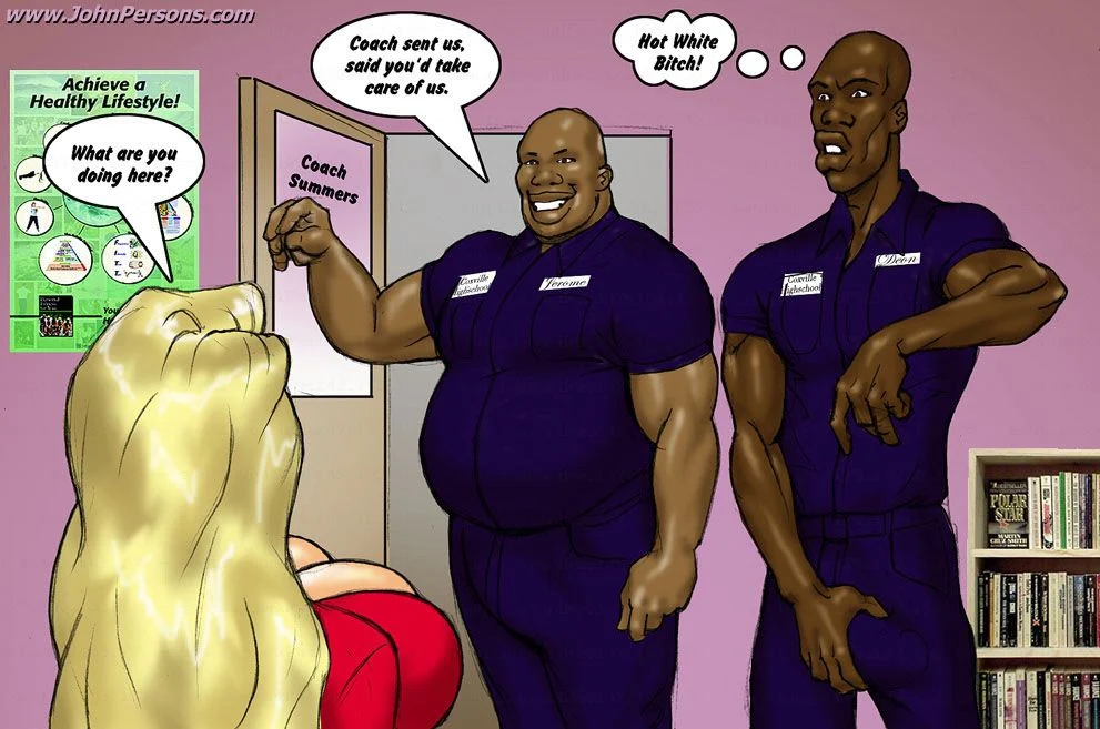 2 Hot Blondes Hunt For Big Black Cocks porn comic picture 20