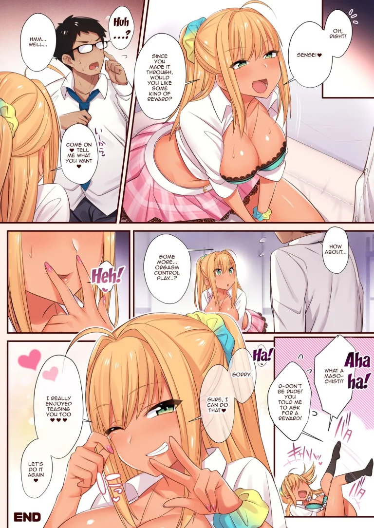 A Dark-Skinned Gal Bitch's Orgasm Control!? ~If You Cum Your Life Is Over~ porn comic picture 21