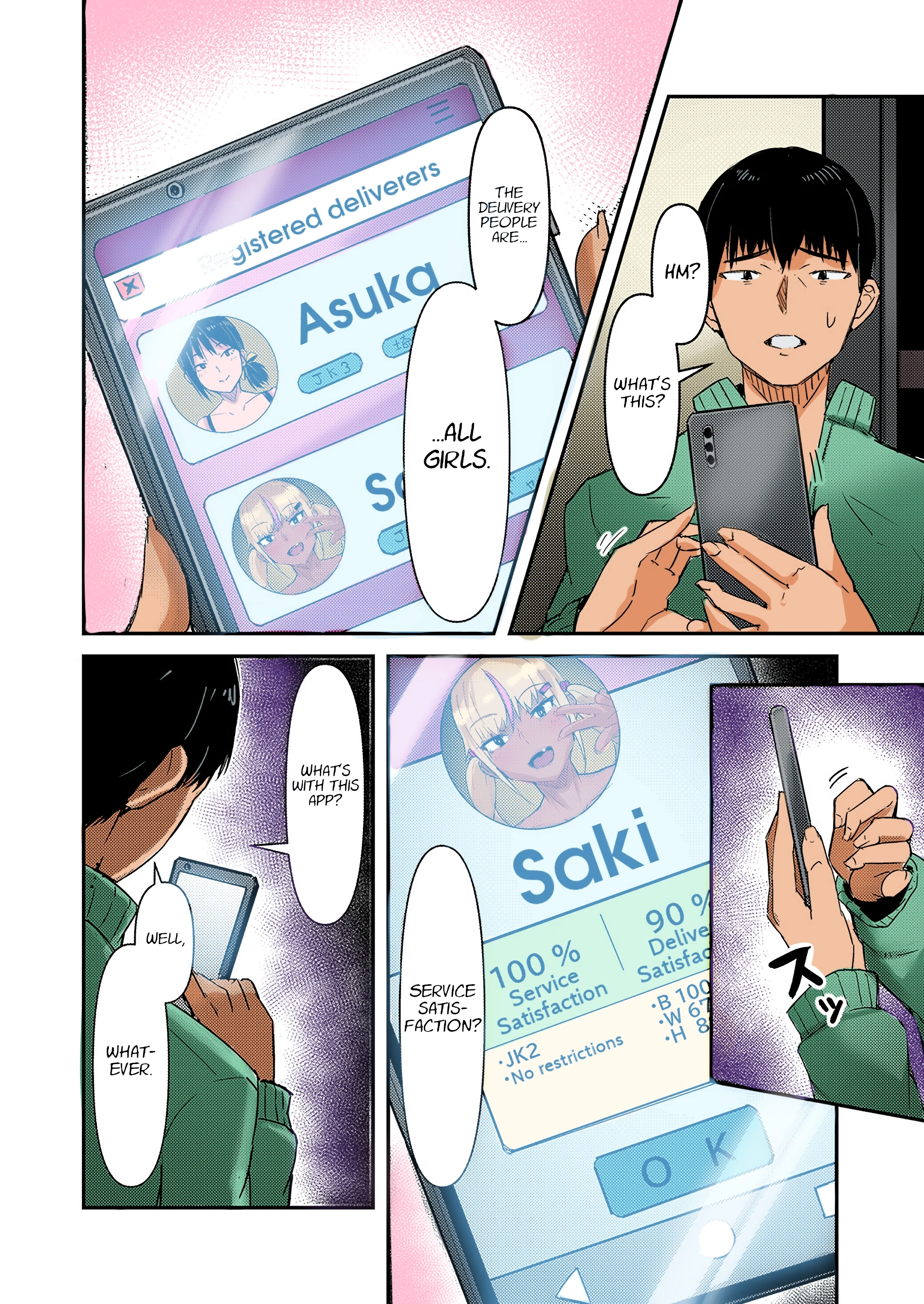 A Home Delivery App with High School Girls and Hidden Services porn comic picture 3