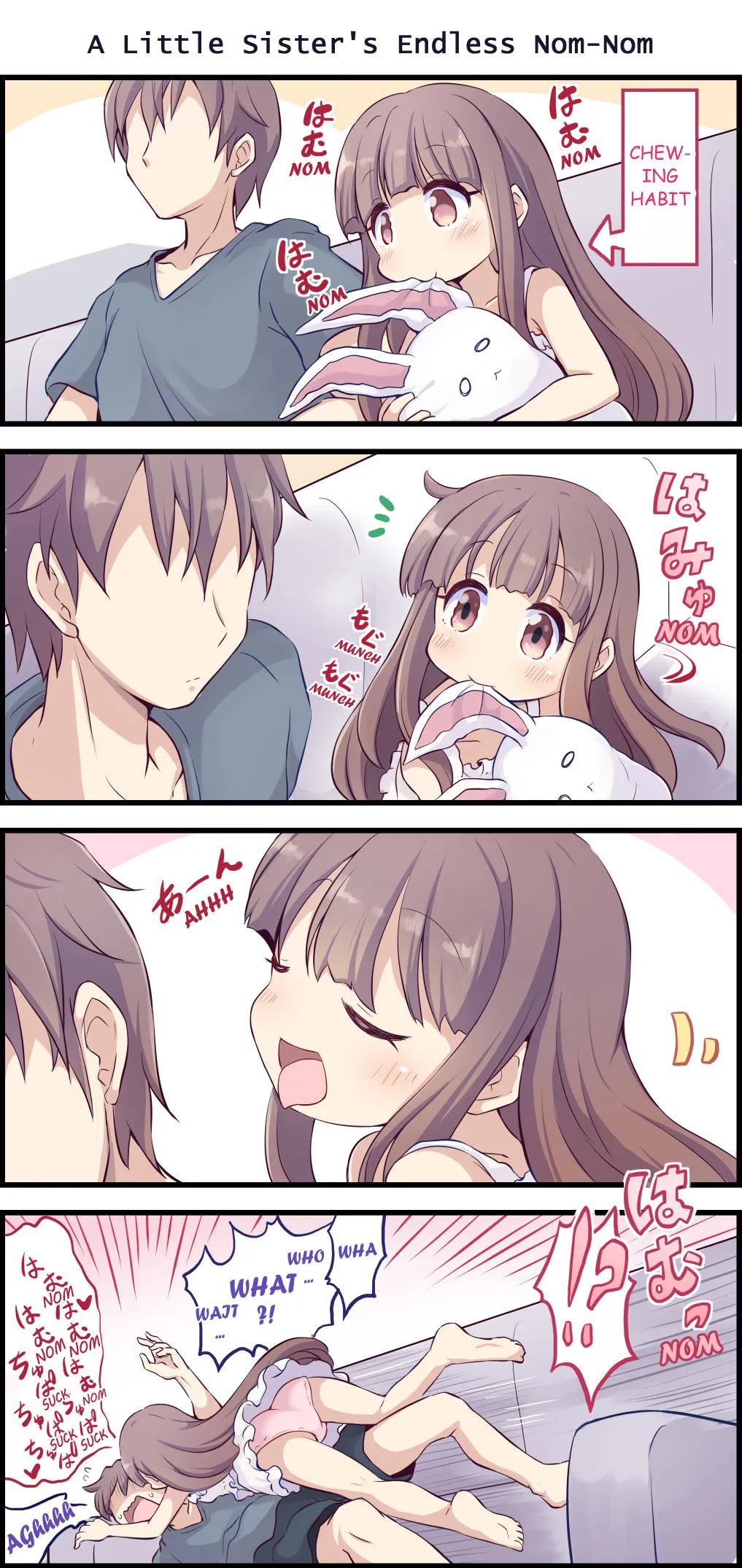 A Little Sister Who Tries to Be Sneaky About Using Her Big Brother to Masturbate porn comic picture 16