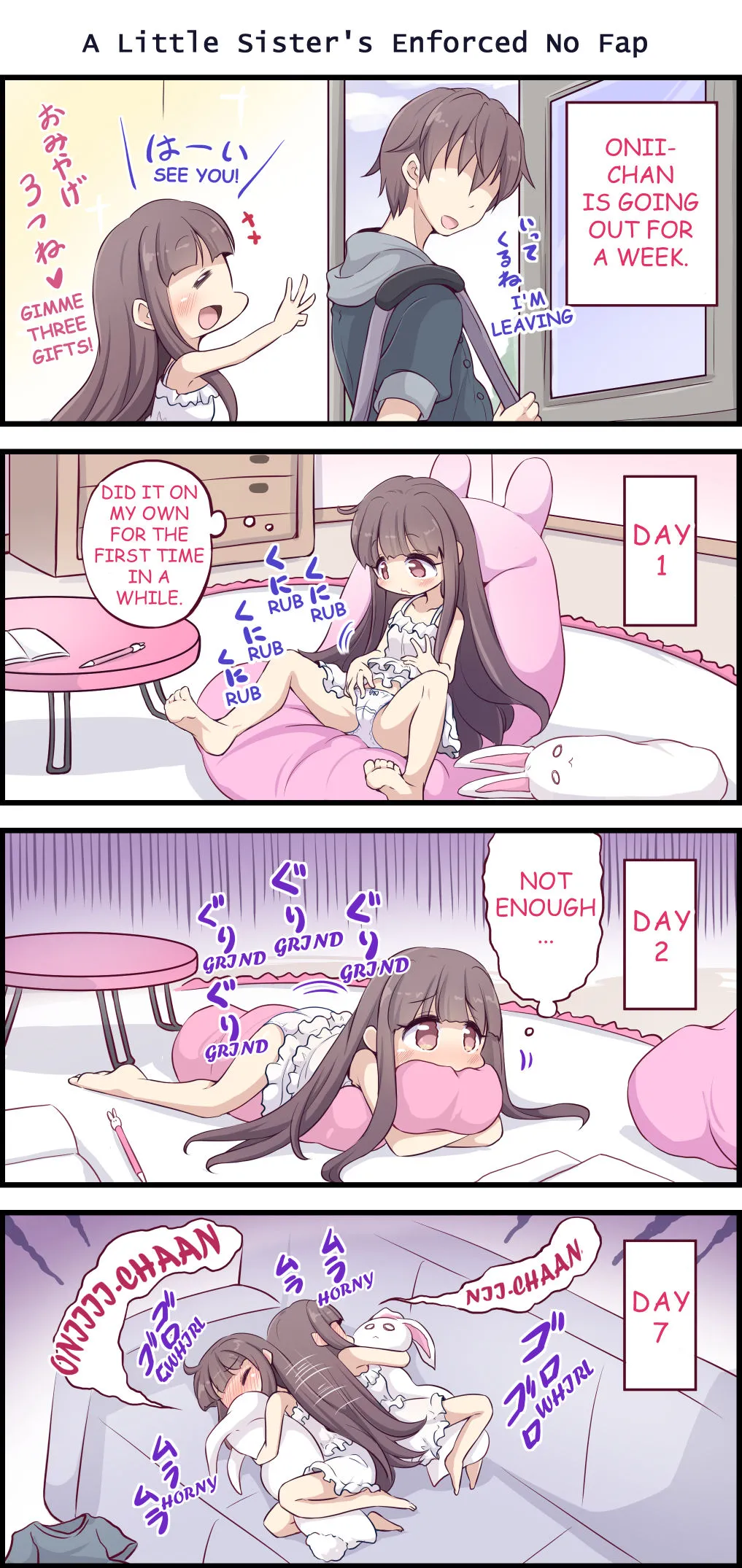 A Little Sister Who Tries to Be Sneaky About Using Her Big Brother to Masturbate porn comic picture 20