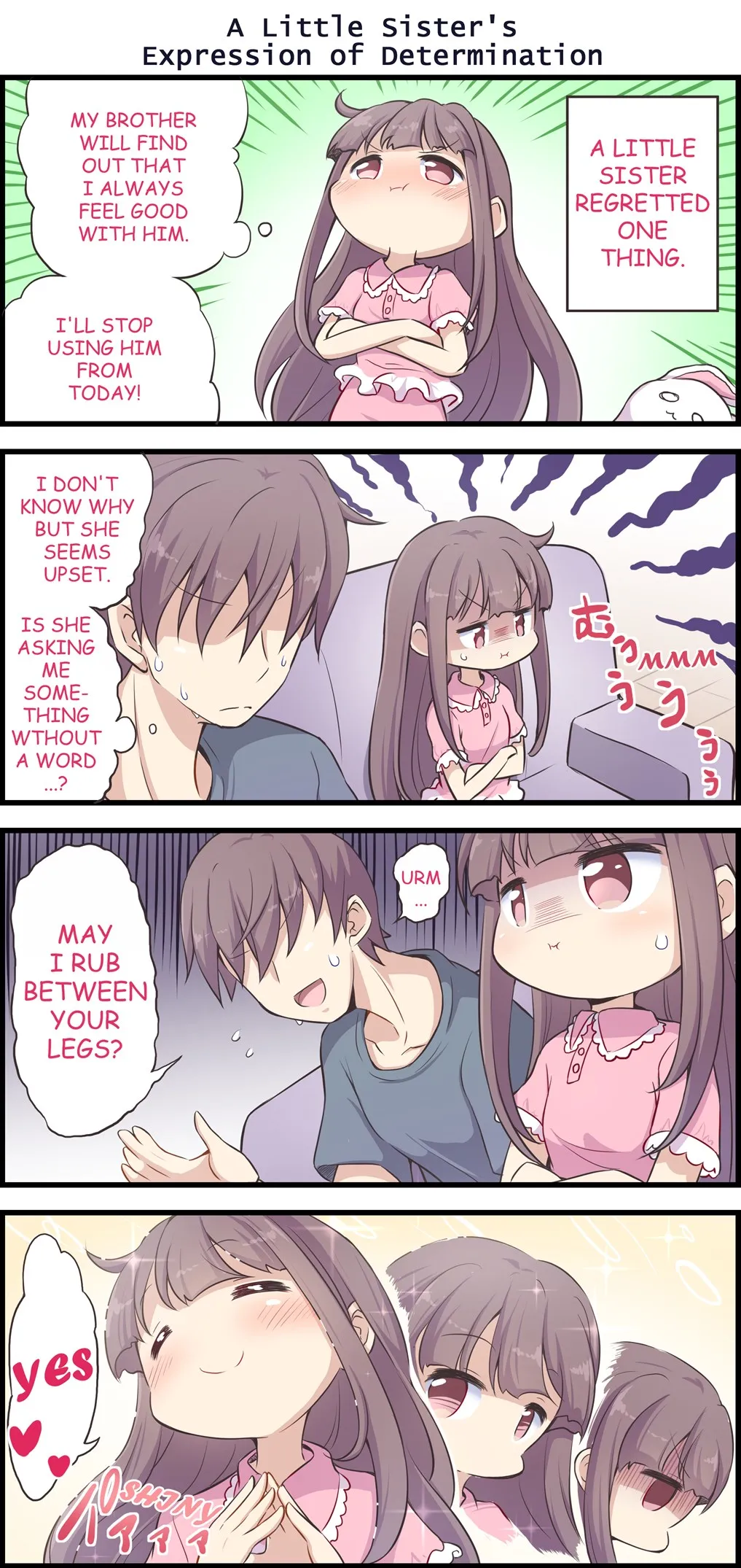 A Little Sister Who Tries to Be Sneaky About Using Her Big Brother to Masturbate porn comic picture 32